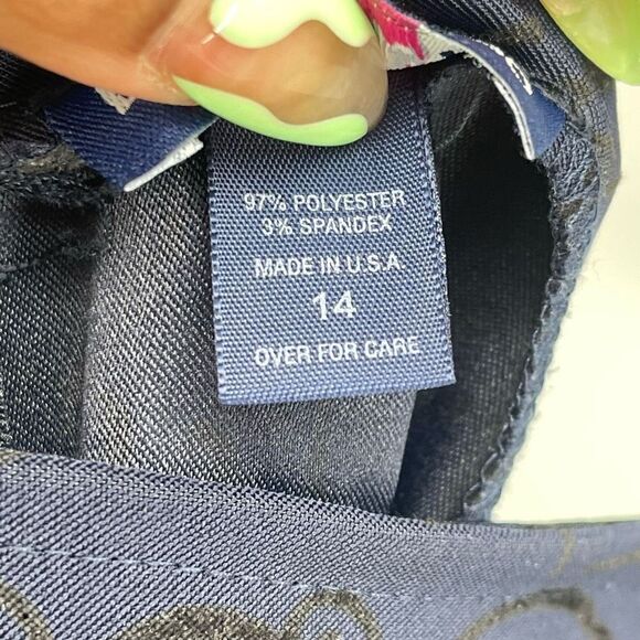 Limited Too Girl’s Y2K Navy Paisley Print Sleeveless Fit & Flare Dress Size 14 - Picture 12 of 14